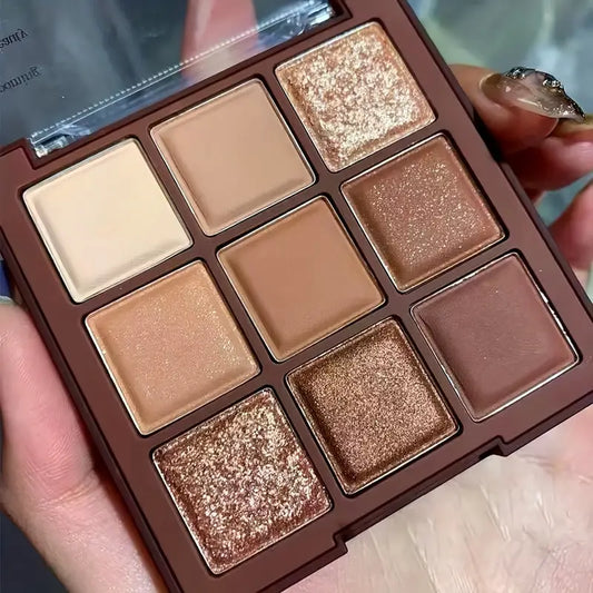 9 Colors Makeup Chocolate Colors Eyeshadow Palette Natural Nude Matte Shimmer