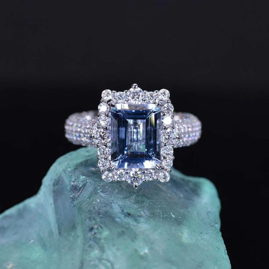 Elegant Classic Alloy Ring with Sparkling 1ct Moissanite