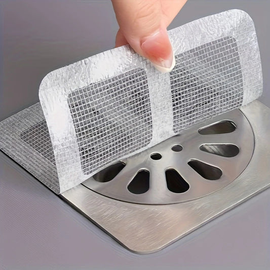 1 Bag (6pcs) Premium Disposable Sewer Filters, Effective Hair Blocker & Bug-Proof Patches for Toilet, Bathroom Sink & Floor Drain
