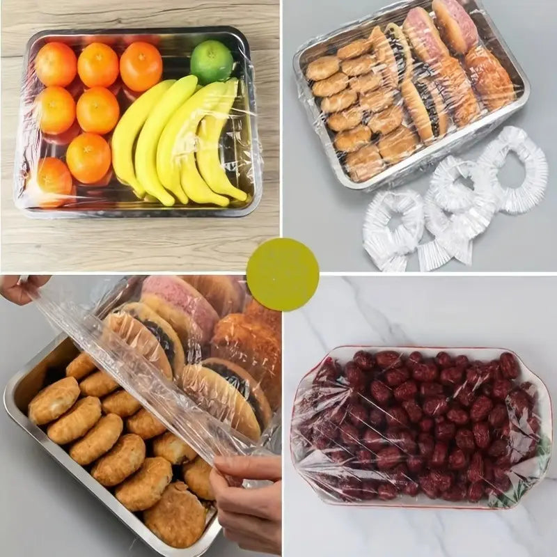 50pcs Fresh Seal Disposable Plastic Food Storage Covers