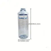 2000ml Large Capacity Water Bottle with Straw - Portable, Leak-Proof