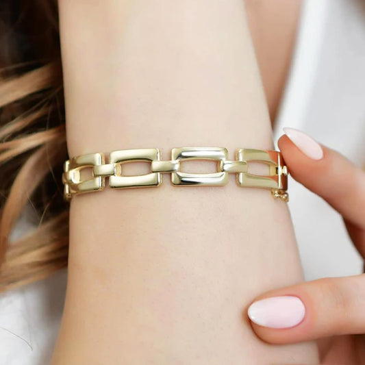 Sleek Iron Open Cuff Bangle – Adjustable & Stylish