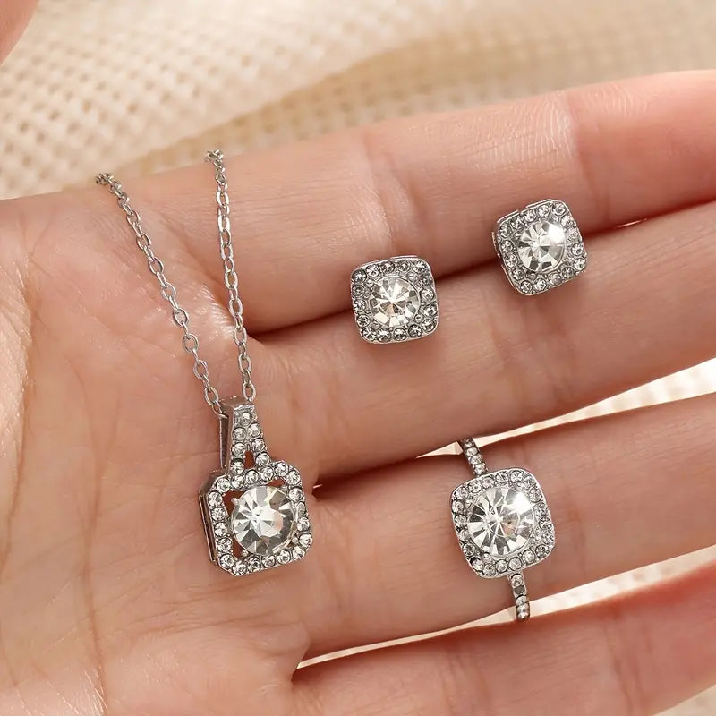 4pcs Luxury Fashion Jewelry Set