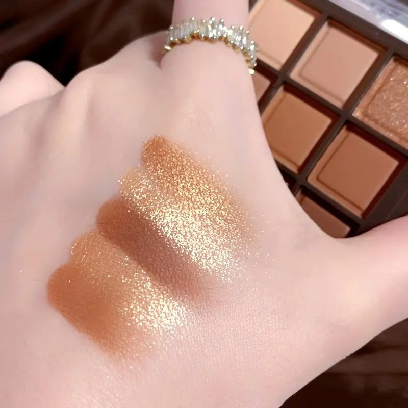 9 Colors Makeup Chocolate Colors Eyeshadow Palette Natural Nude Matte Shimmer