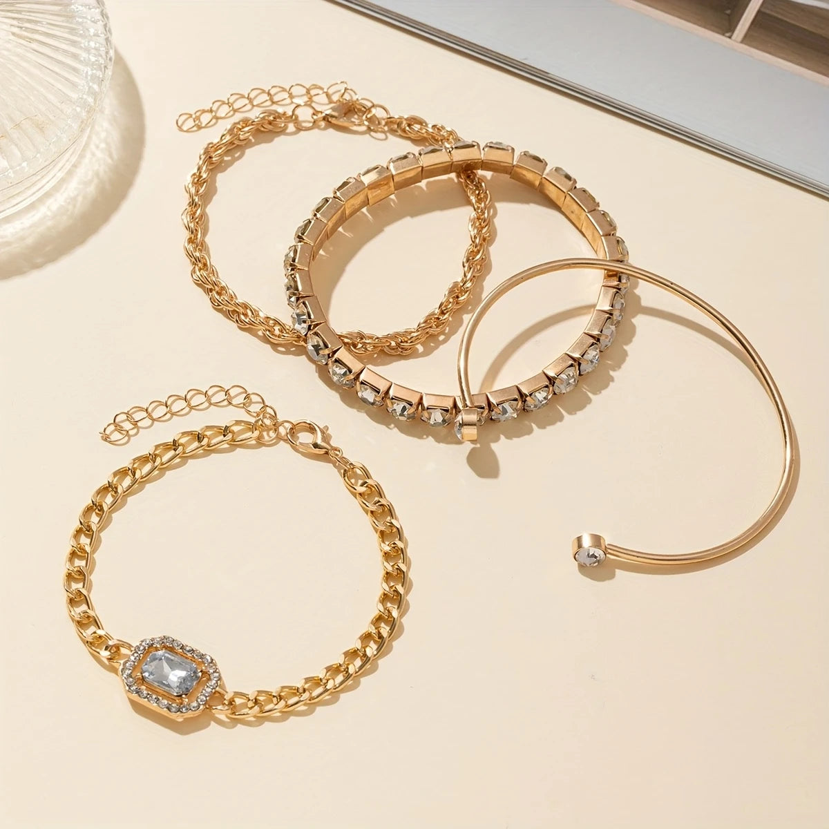 4pcs Personalized Twist Braided Bracelet Set